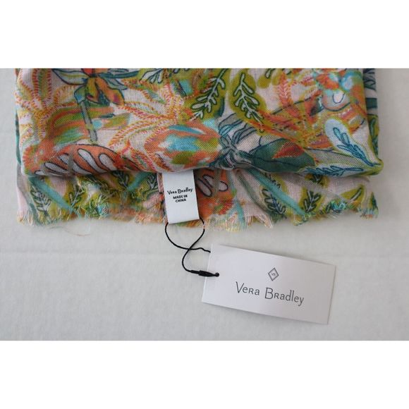 Vera Bradley 22842-X02 Women's Multi *Rain Forrest Canopy* Soft Fringe Scarf - Picture 2 of 8